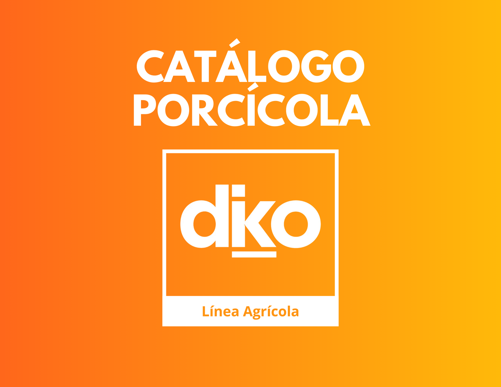 Catálogo Porcícola Diko